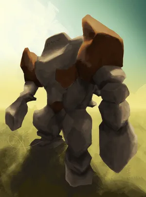 Regirock Beneath The Sun Phone Wallpaper