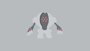 Registeel Gray Minimalist Illustration Wallpaper