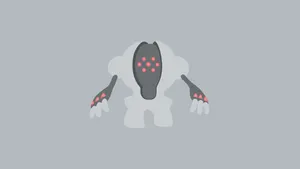 Registeel Gray Minimalist Illustration Wallpaper