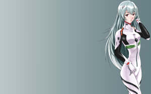 Rei Ayanami In A Thoughtful Pose Wallpaper