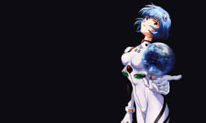 Rei Ayanami In Deep Thought Wallpaper