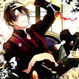 Reiji Sakamaki Chessand Red Wine Wallpaper