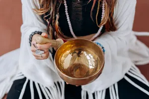 Reiki Practitioner Channeling Energy Towards Client Wallpaper