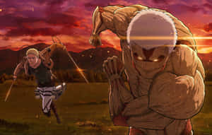 Reiner Braun In Attack On Titan Wallpaper