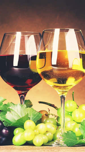 Relax & Enjoy A Glass Of White Wine Wallpaper