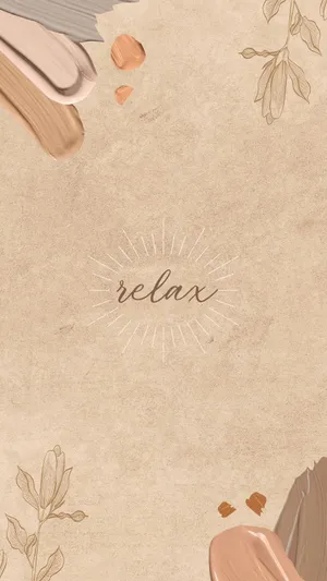 Relax Minimalist Brown Aesthetic Wallpaper