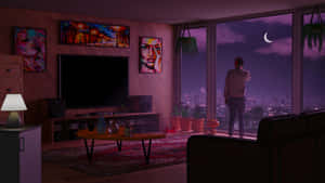 Relax, Unwind And Connect In Lo Fi Room Wallpaper