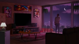 Relax, Unwind And Connect In Lo Fi Room Wallpaper