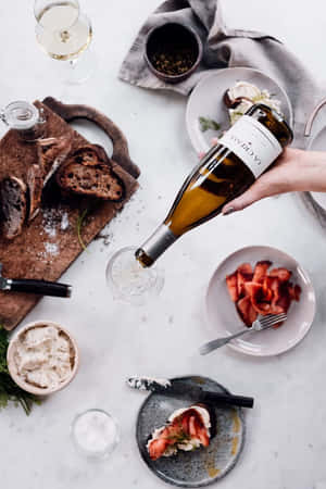 Relax With A Glass Of White Wine Wallpaper