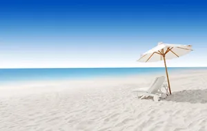 Relaxing Beach Sunbed Wallpaper
