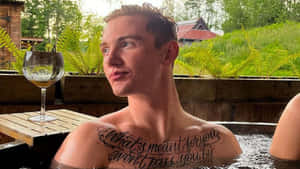 Relaxing Hot Tub Moment Wallpaper