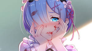 Rem In Shy Post Wallpaper