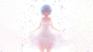 Rem In White Dress Wallpaper