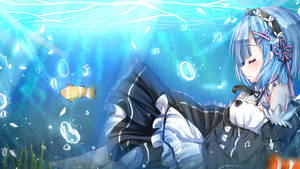 Rem Under The Ocean Fanart Wallpaper