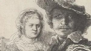Rembrandt And Saskia Sketch Wallpaper