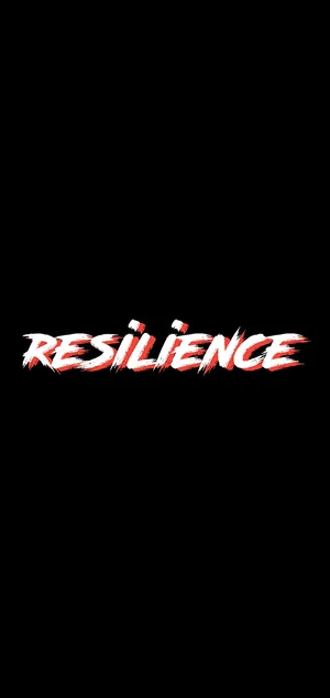 Reminder For People To Be Resilient In White With Red Text Wallpaper