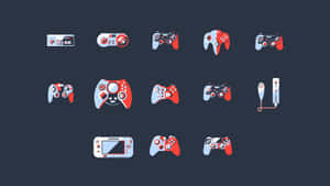 Remote Game Controllers Evolution Wallpaper