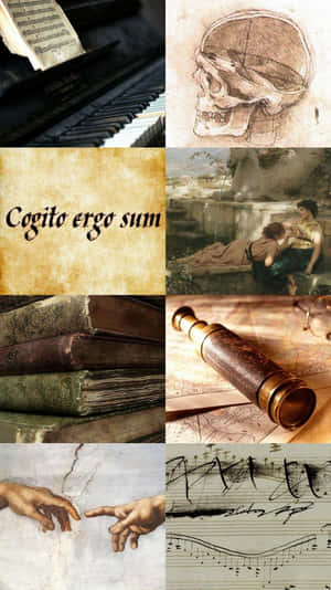 Renaissance Vintage Aesthetic Collage Wallpaper