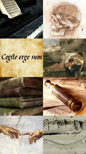 Renaissance Vintage Aesthetic Collage Wallpaper