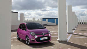 Renault Twingo Pink Urban Setting Wallpaper