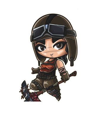 Renegade Raider Fortnite Cartoon Art Wallpaper