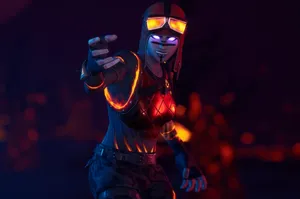 Renegade Raider Fortnite In The Dark Wallpaper