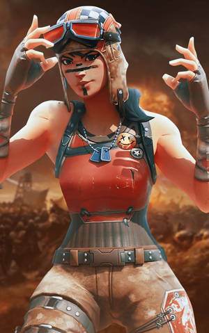 Renegade Raider Fortnite Shrapnel Hero Wallpaper