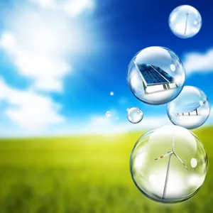 Renewable Energy Bubbles Sky Background Wallpaper