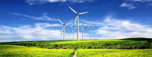 Renewable Energy Sources Panoramic View Wallpaper