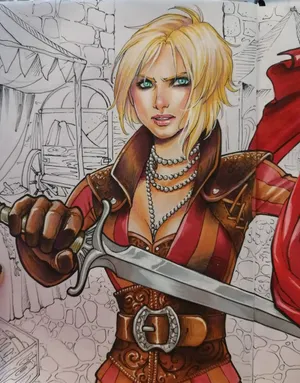 Renfri Warrior Woman Artwork Wallpaper