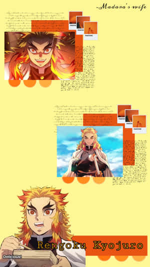 Rengoku Aesthetic - Fiery Passion And Heroic Resolve Wallpaper