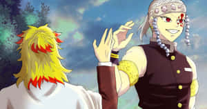 Rengoku And Tengen: Formidable Demon Slayers Wallpaper