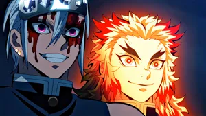 Rengoku And Tengen Uniting In Battle Wallpaper