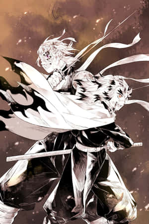 Rengoku And Tengen: Unwavering Flame Hashira And Sound Hashira Side By Side Wallpaper