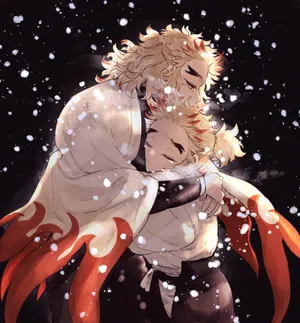 Rengoku Brothers Embrace Wallpaper