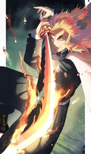 Rengoku Sword 1080 X 1832 Wallpaper Wallpaper