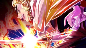 Rengoku Sword: The Blazing Blade Of The Flame Hashira Wallpaper
