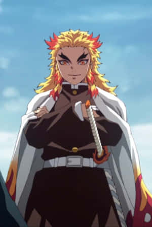 Rengoku Sword Unleashed - Demon Slayer's Ultimate Weapon Wallpaper