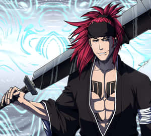 Renji Abarai Striking A Powerful Pose Wallpaper