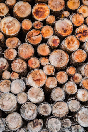 Repetitive Brown Logs [wallpaper] Wallpaper