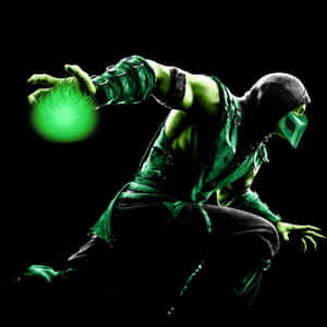 Reptile In Action In Mortal Kombat Wallpaper