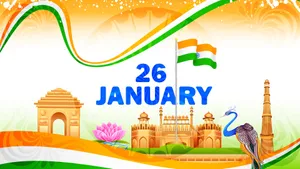 Republic Day Peacock Art Wallpaper