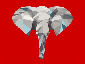 Republican Elephant Vector Wallpaper
