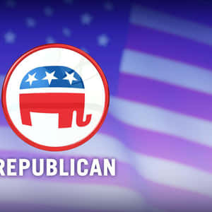 Republican Elephant With Us Flag Wallpaper