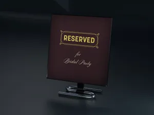 Reserved Seating For A Bridal Party Wallpaper