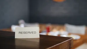 Reserved Sign For Dining Wallpaper