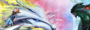 Reshiram Trainer Ready To Battle Wallpaper