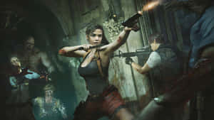 Resident Evil 2: Claire Redfield Ready For Battle. Wallpaper