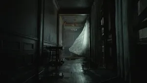 Resident Evil Requiem Haunted Hallway Wallpaper