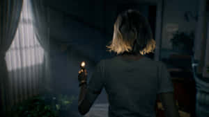 Resident Evil Requiem Jill Exploring Dark Room Wallpaper